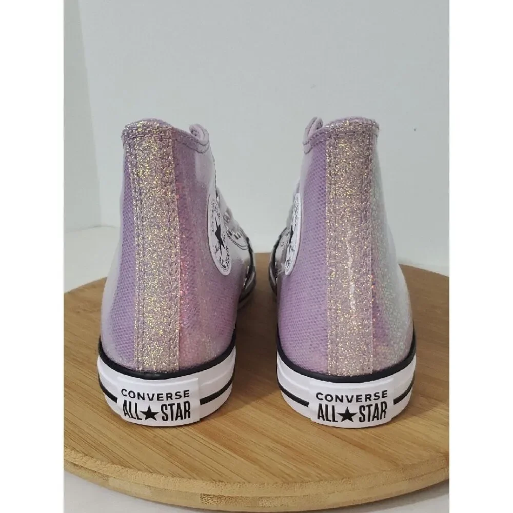 Converse CTAS Hi Tops Altitude Lilac Sparkly Size 6 Big Kid NIB